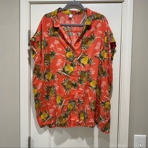 Old Navy Tropical Short Sleeve Top